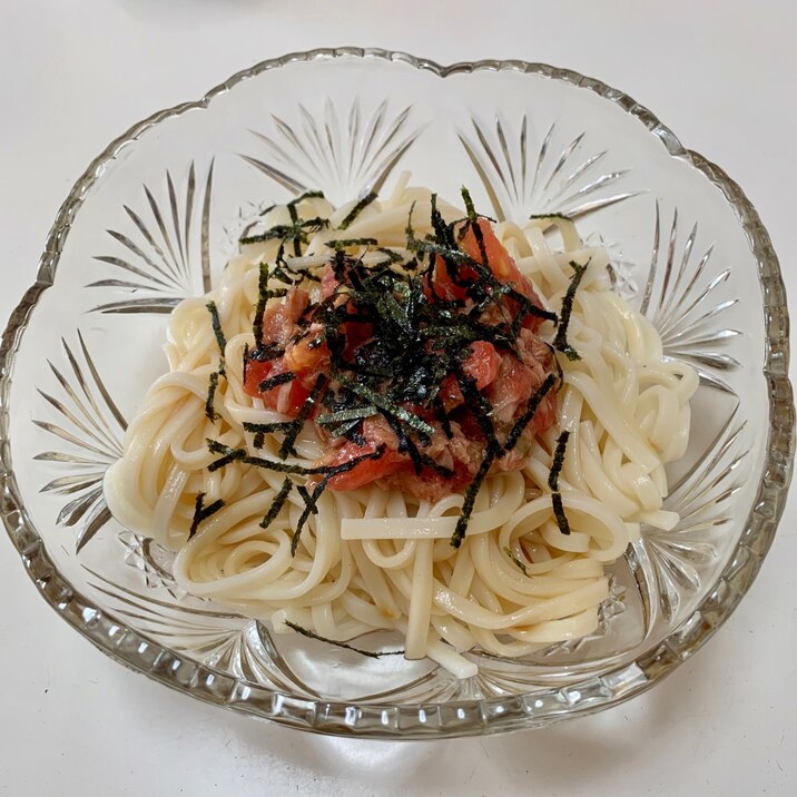 ツナトマトのわさび風味❤️冷やしうどん